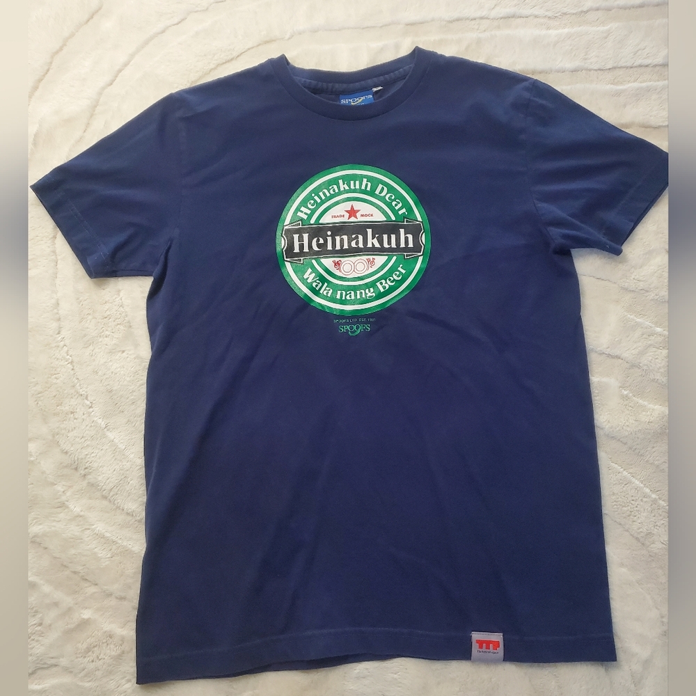 Spoofs Heinakuh Dear Wala Nang Beer Blue T-Shirt Trade Mock Size M